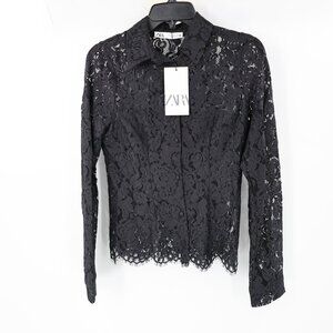 Zara Black Lace Blouse
